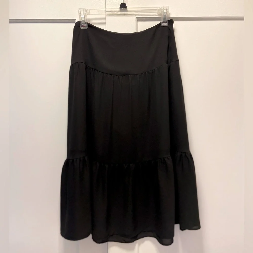 Banana Republic Black Midi Skirt - Size 4 - Picture 1 of 6